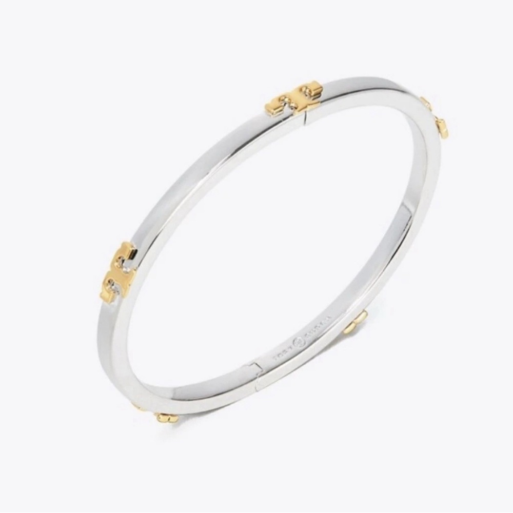 Tory Burch Miller Stainless Steel Logo Bracelet